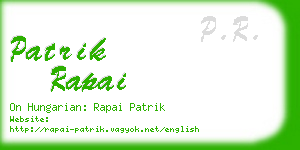 patrik rapai business card